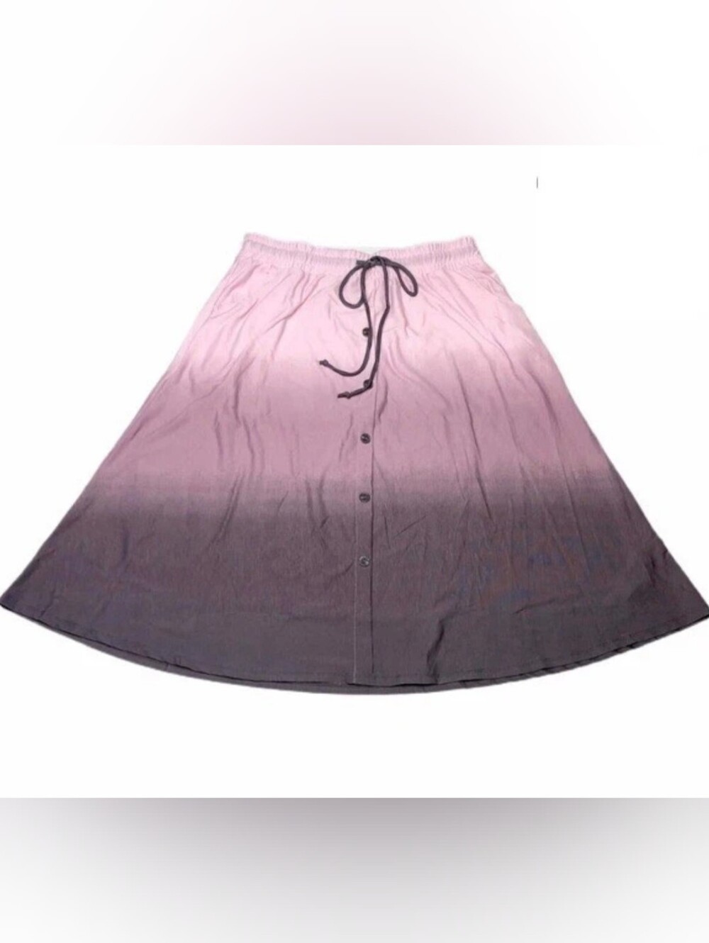 LuLaRoe Ombre Pink to Gray A-Line Skirt, Pockets. Button Are Decorative 3XL